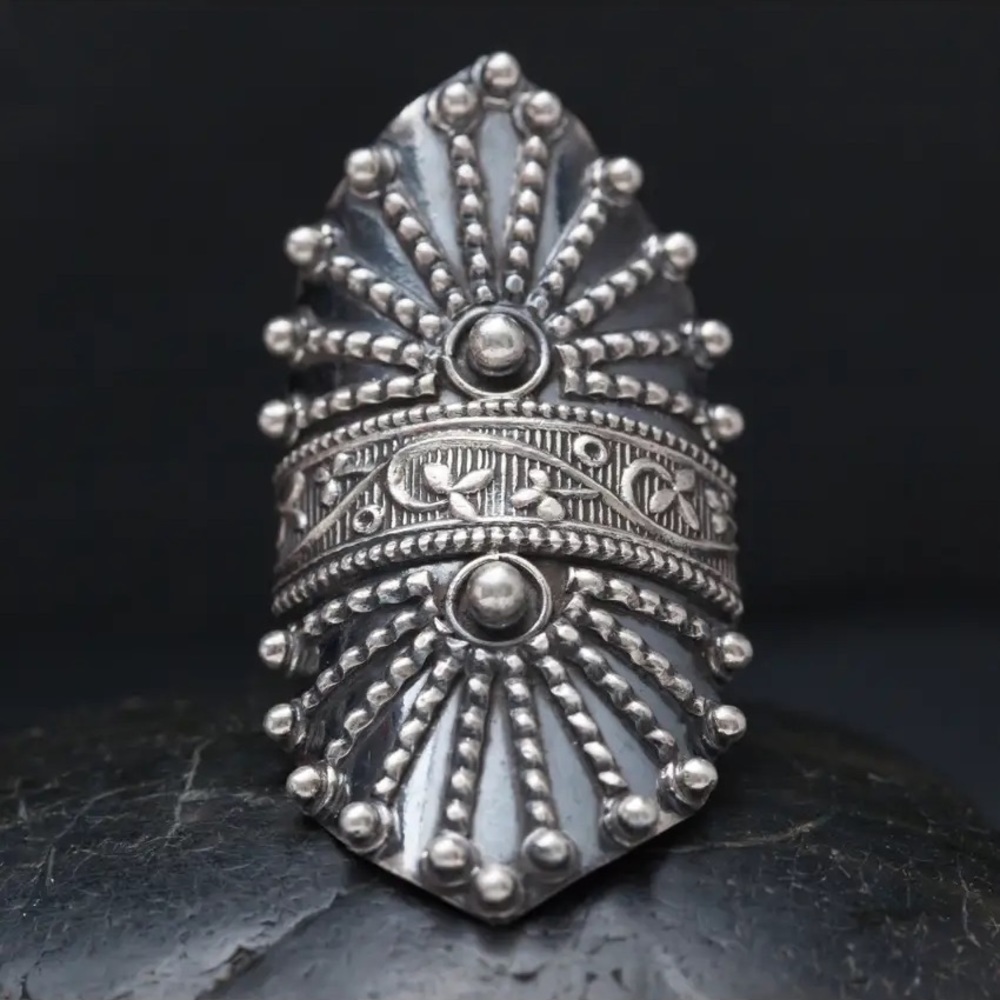 Sterling Silver Studded Ring